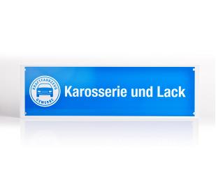Alte Ausführung: Zusatzzeichen „Karosserie und Lack“