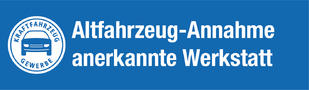 Zusatzzeichen „Altfahrzeug-Annahme anerkannte Werkstatt"