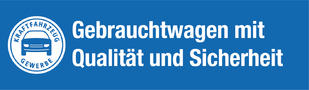 Zusatzzeichen „Gebrauchtwagen mit Qualität und Sicherheit"