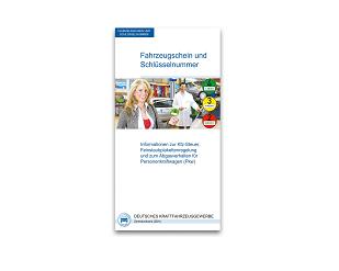 Flyer „Fahrzeugschein und Schlüsselnummer“ Pkw