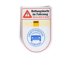 Aufkleber „Die ADAC-Rettungskarte“