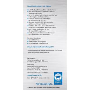 Miniaturansicht 2: Flyer Diesel-Nachrüstung "Politik setzt Regeln." für Mitglieder