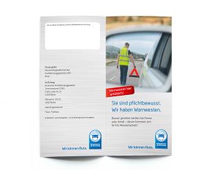Miniaturansicht 3: Flyer 4-seitig „Sie sind pflichtbewusst.“ Warnweste