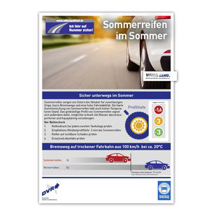 Plakat „Sommerreifen im Sommer"