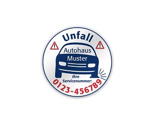 Aufkleber „Unfall“