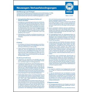 Block „Neuwagen-Verkaufsbedingungen“ für Mitglieder