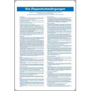 Tafel „Kfz-Reparaturbedingungen“ für Nichtmitglieder