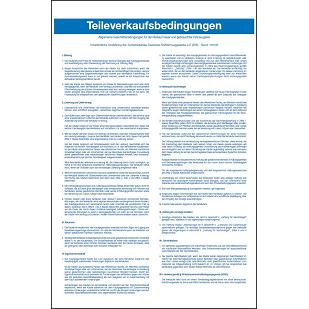 Tafel „Teileverkaufsbedingungen" für Nichtmitglieder