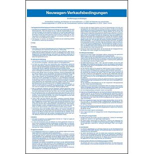 Tafel „Neuwagen-Verkaufsbedingungen" für Nichtmitglieder