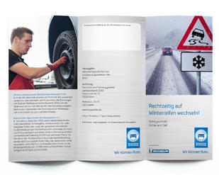 Miniaturansicht 3: Flyer „Rechtzeitig auf Winterreifen wechseln!"