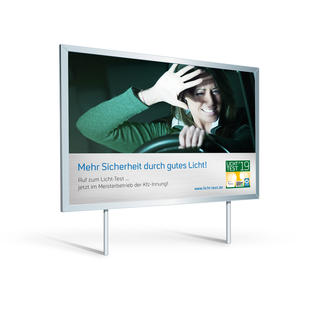 Großflächenplakat „Mehr Sicherheit durch gutes Licht!"