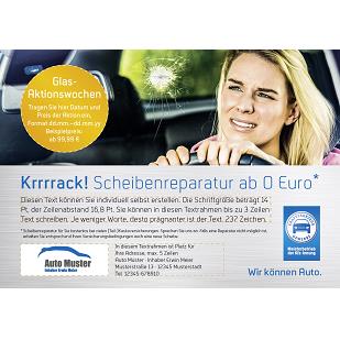 Anzeige Glasreparatur „Krrrrack!“ DIN A5, individualisierbar