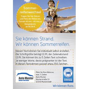 Anzeige „Sie können Strand." 90 x 127 mm, individualisierbar