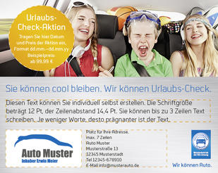 Anzeige „Sie können cool bleiben." 132 x 105 mm, individualisierbar