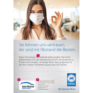 Anzeige „Sie können uns vertrauen" DIN A4, individualisierbar